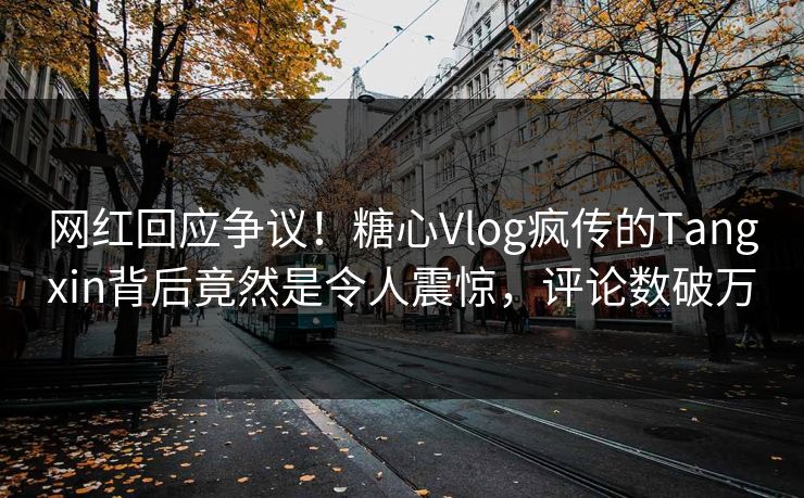网红回应争议！糖心Vlog疯传的Tangxin背后竟然是令人震惊，评论数破万